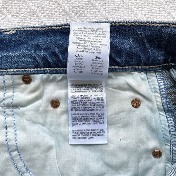 Mother Superior High Waisted Rider Skimp Jeans Cowboys Don’t Cry Wash Size 32 - Picture 13 of 16